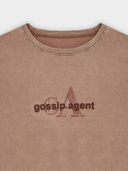 Лонгслив женский серый с обработкой эйсид - Mark formelle фото 5