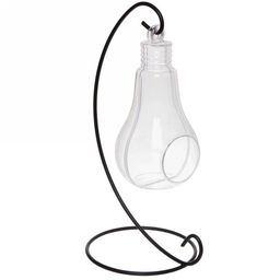 Цена за 2 шт. Кашпо подвесное пластиковое "Лампа мини" 23,5*10,5*8*14см на металлической подставке