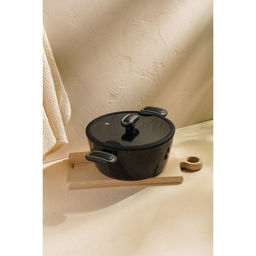 Кастрюля SL Home, 4 л, d=24 см, h=10.5 см, с крышкой, антипригарное покрытие, индукция, алюминий, чёрная