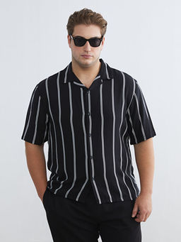 Regular Fit Resort Yaka ?izgili Erkek G?mlek