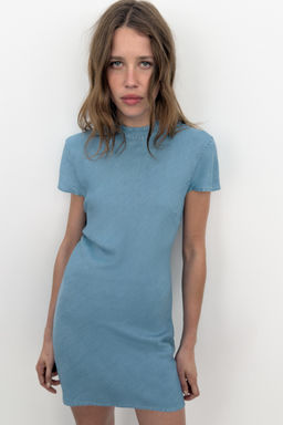 VESTIDO MINI ESPALDA DESCUBIERTA / Azul claro - Zara фото 3