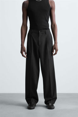 FLOWING WIDE-LEG PLEATED TROUSERS - Zara фото 2