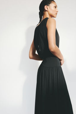 Vestido de punto con detalle efecto capa - H&m фото 5