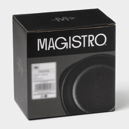 Блюдо для подачи Magistro Carbon, 200 мл, 11.5×10.3 см, керамика, набор 2 шт., чёрное