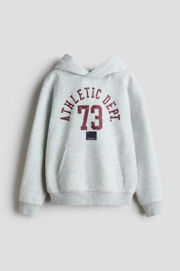 Sudadera con motivo estampado e interior cepillado
