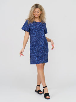 891 Футболка- Туника "Темно-синий"