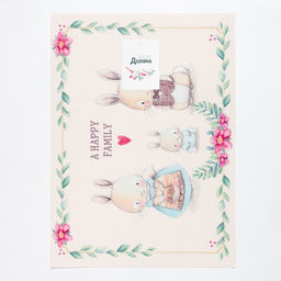 Цена за 2 шт. Салфетка на стол Доляна "A HAPPY FAMILY" ПВХ 40*29см