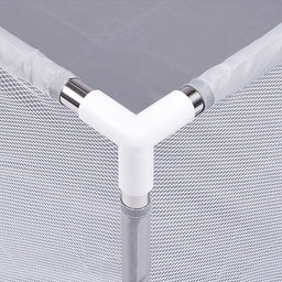 Манеж детский прямоугольный с баскетбольным кольцом и воротами (120*180*60) цвет серый