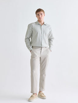 Regular Fit Uzun Kollu ?izgili Erkek G?mlek