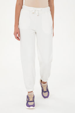 Женские спортивные штаны цвета экрю - U.s. polo assn фото 2