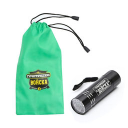 Фонарик ручной в чехле Туристические войска, 11?5 см, без батареек