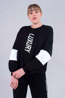 Арт. 2308 Костюм с брюками женский 50-58 (5 шт) Цвет:верх-черный, белый, низ- черный - Калинка фото 17