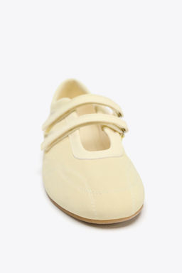SATIN-EFFECT TOPSTITCHED BALLET FLATS - Zara фото 14