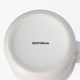 Кружка Доляна Новый год. Снеговик, 380 мл, фарфор, белая