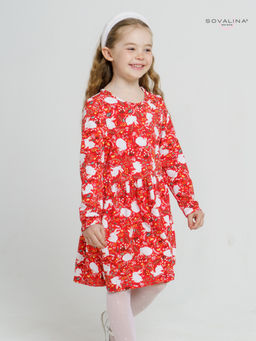 Платье Эля кролики на красном - Sovalina фото 2