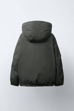 WATER-REPELLENT 50% FEATHER AND 50% DOWN PUFFER JACKET WITH LABEL