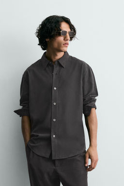 CAMISA FLUIDA RELAXED FIT / Negro - Zara фото 2