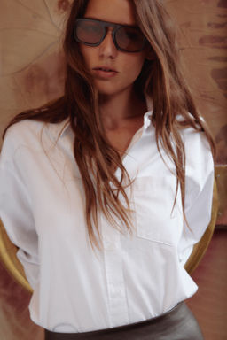 Camisa oversize en popelina de algod?n - H&m фото 5