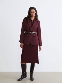 Krep Kad?n Blazer Ceket