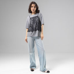 Футболка со съемным топом, Модный тандем (2 в 1) - Charutti фото 4