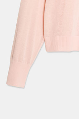 JERSEY PUNTO FINO ESCOTE PICO / Rosa pastel - Zara фото 8