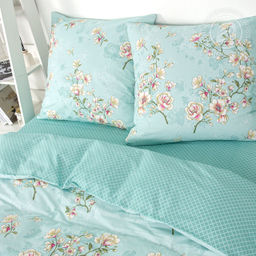 Постельное белье Миндаль (поплин DE LUXE) 1,5 сп./Пододеяльник: 1 шт. - 215*145; Простыня: 1 шт. - 215*150; Наволочка: 2 шт. - 70*70; DE LUXE