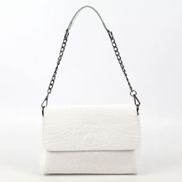 Женская кожаная сумка через плечо под крокодила 0107-3 - Cidirro фото 3