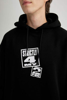 Толстовка оверсайз с капюшоном Tupac Shakur - Defacto фото 6