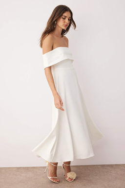 TRENDYOLMILLA Siyah Yaka Detayl? A-Kesim Dokuma S?k Abiye Elbise TPRSS24EL00210 фото 19