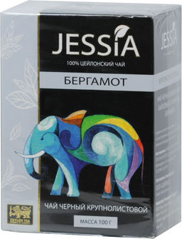 JESSIA. Черный с бергамотом 100 гр. карт.упаковка