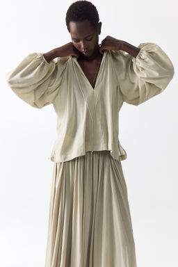 Blusa oversize en mezcla de algod?n - H&m фото 5