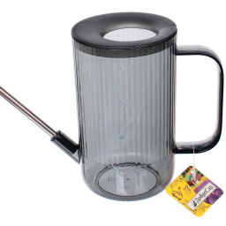 Лейка для растений 1л "Niagara Falls" с прикорневым поливом, графит ДоброСад