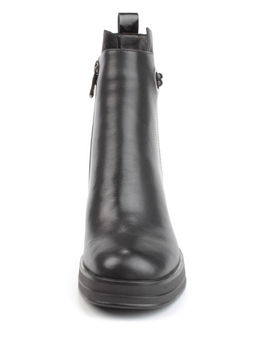 04-M3-838 BLACK Ботильоны зимние женские (натуральная кожа, натуральный мех)