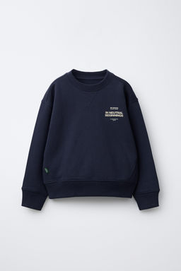 SLOGAN AND LABEL SWEATSHIRT