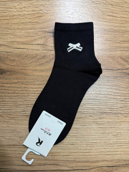 BK980 Носки с вышивкой, 1 пара ЧЕРНЫЙ