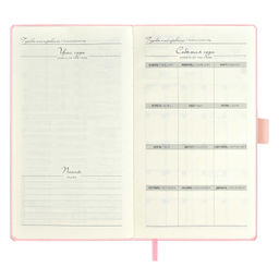 Ежедневник недатированный ESCALADA, А6+, 160 л., арт. 67274/ 20 КРАСТ ПЕПЕЛЬНО-РОЗОВЫЙ