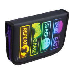 Пенал школьный, 3 секции, 14×21×4 см «Знаки»