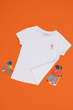 K_z _ocuk Beyaz Basic Ti__rt Sepette S_rpriz _ndirim