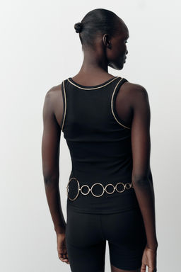 METALLIC THREAD TRIM TOP - Zara фото 4