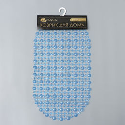 Коврик противоскользящий в ванну на присосках Доляна «Капли воды», 36×65 см, МИКС