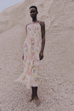 Vestido de tirantes con cuerpo nido de abeja - H&m фото 8