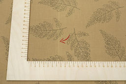 Плательный хлопок Папоротник цв.темный бежево-песочный, СОРТ2, ш.1.45м, хлопок-100%, 115гр/м.кв - Купава фото 4