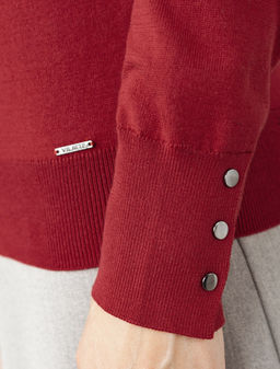 D34.197 Свитер женский темно-красный