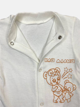 Комбинезон супрем белого цвета, унисекс, арт.A-KB152-SU, рукав длинный - Мамин малыш фото 3