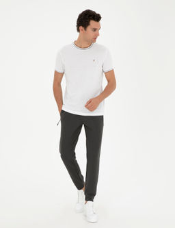 Gri Slim Fit Lastik Pa_al_ E_ofman Alt_