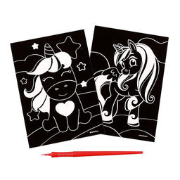 Гравюры для малышей «Волшебные единороги» А6, 2 шт.