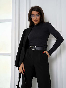 РАСПРОДАЖА Водолазка женская_915/темно-серый - Ihomelux фото 3