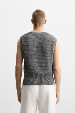 RELAXED FIT KNIT WAISTCOAT - Zara фото 3