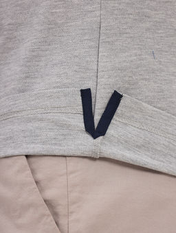 Джемпер мужской с воротником поло короткий рукав GREG G144-PM1246T-UT02 (серый м)  фото 4