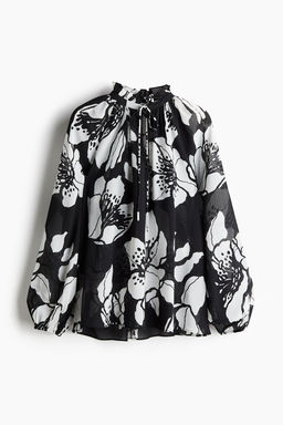 Blusa de gasa efecto arrugado - H&m фото 4